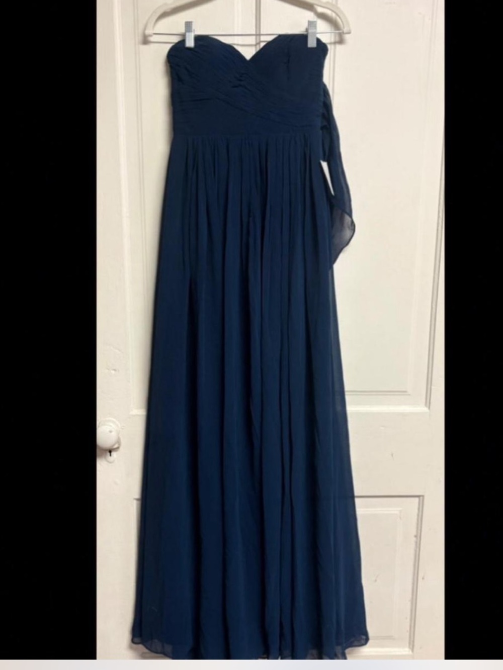 Lulus Navy Chiffon Maxi Dress